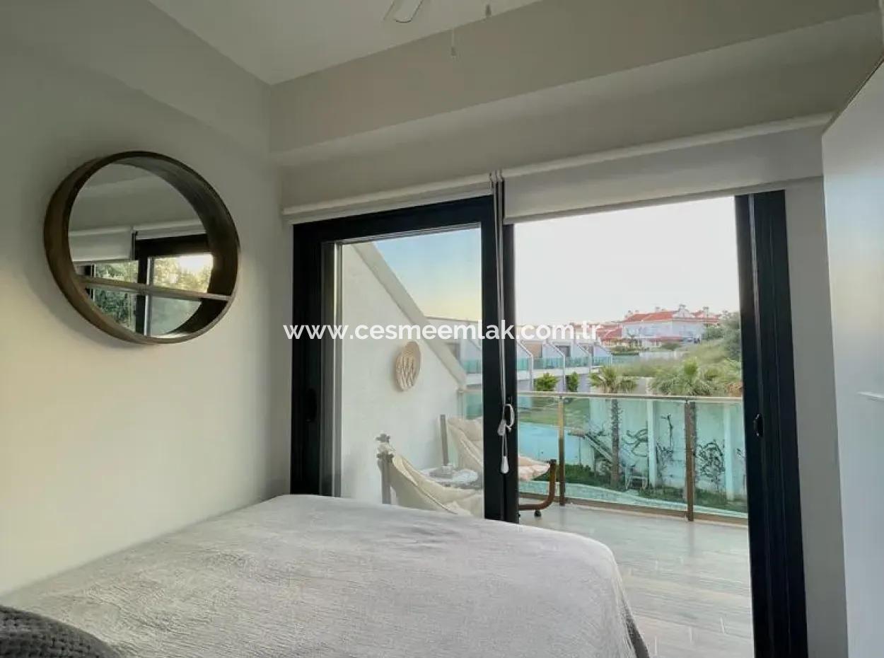 1 1 Residence Apartment With Pool For Monthly Rent In Çeşme Dalyan