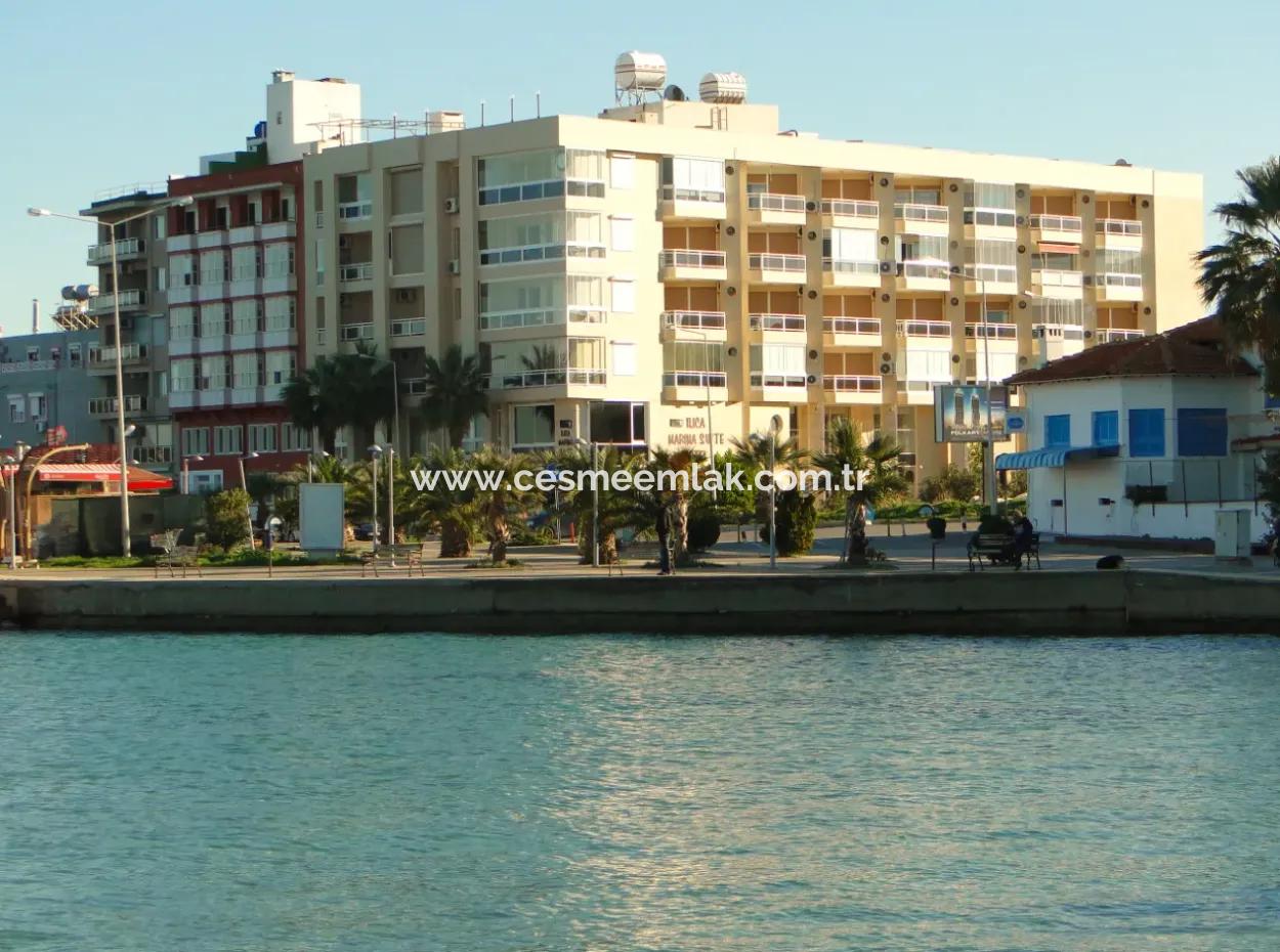 Çeşme Ilıcada Sezonluk Kiralık Denize Sıfır 1+1 Residence Daire