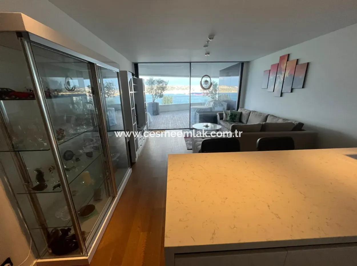 Çeşme Folkart Hill's Te Denize Sıfır 1+1 Aylık Kiralık Residence