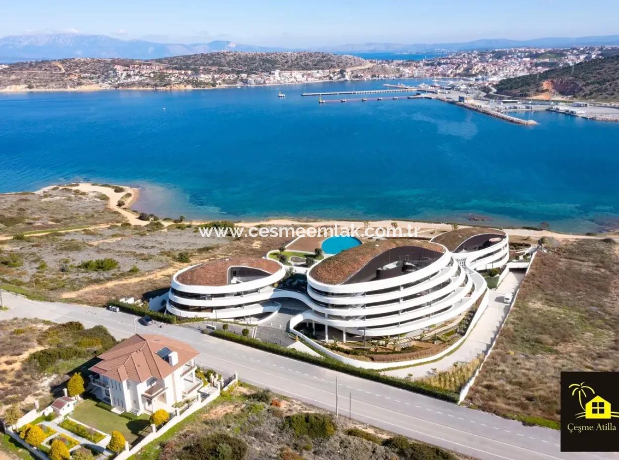 Çeşme Folkart Hill's Te Denize Sıfır 1+1 Aylık Kiralık Residence