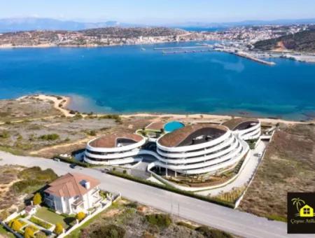 Çeşme Folkart Hill's Te Denize Sıfır 1+1 Aylık Kiralık Residence